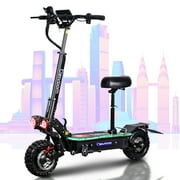 Bikydom Electric Scooter with Seat for Adults 50 mph, up to 52 Miles Range, 5600W Foldable Scooter Heavy Duty 440lbs